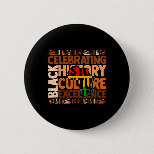 Celebrating Black History Culture Excellence Junet 6 Cm Round Badge