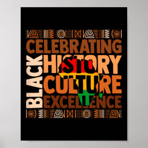 Celebrating Black History Culture Excellence Junet Poster
