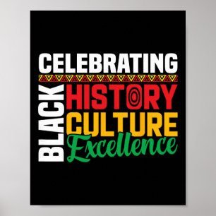 Celebrating Black History Culture Excellence Poster