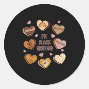 Celebrating Black History Educated Leader Classic Round Sticker