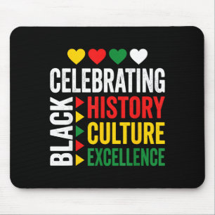 Celebrating black history month african afro men mouse pad