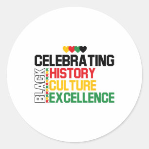 Celebrating Black History Month African American C Classic Round Sticker