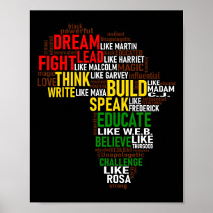 Celebrating Black History Month Educated Men Women Poster