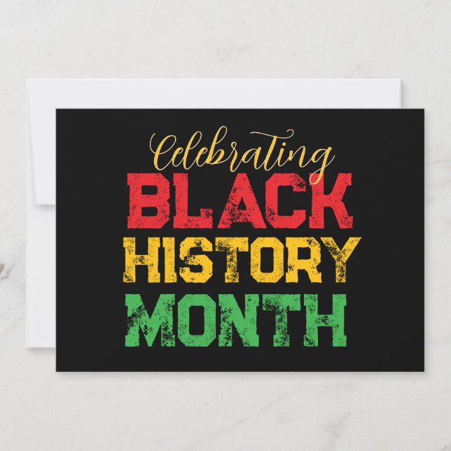 Celebrating Black History Month Typography Invitation (Front)