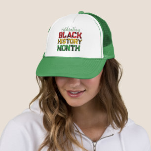 Celebrating Black History Month Typography Trucker Hat