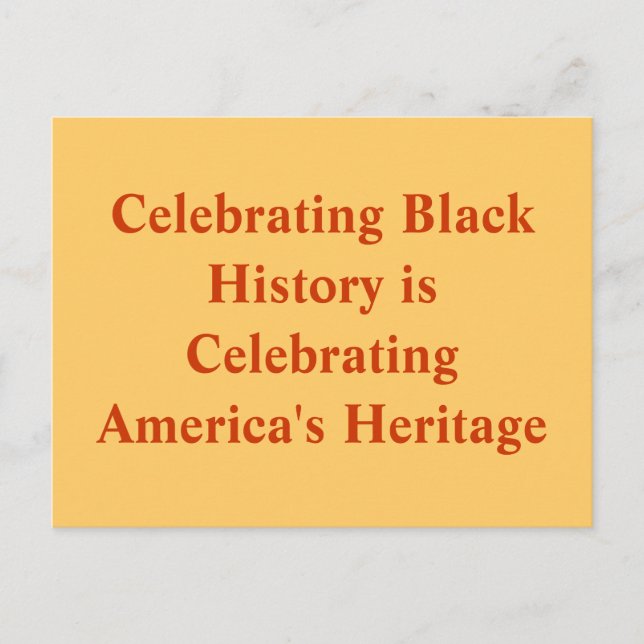 Celebrating Black History Postcard (Front)