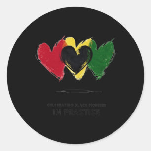 Celebrating Black Pioneers In Practice. Black Hist Classic Round Sticker