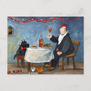 Celebrating Christmas. Holiday Postcard