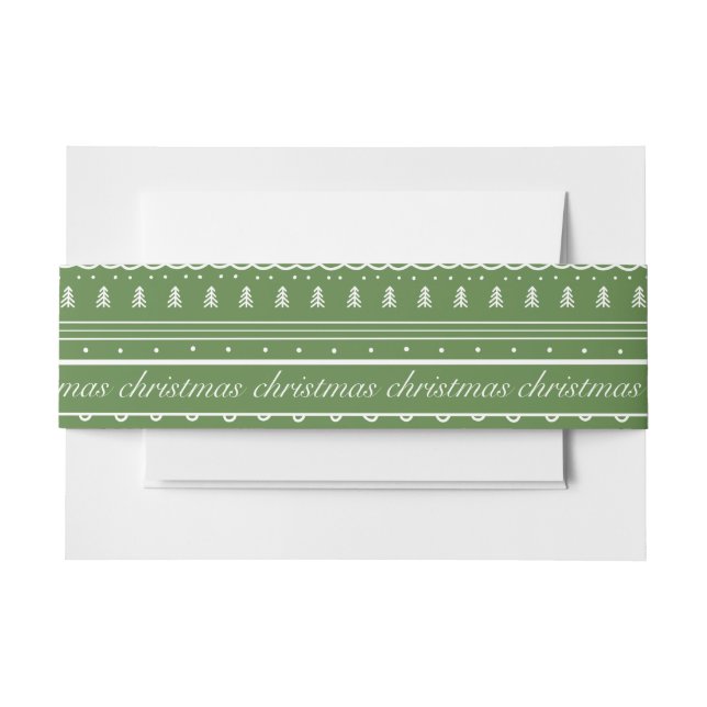 Celebrating Christmas Invitation Belly Band (Front Example)