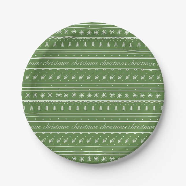 Celebrating Christmas Paper Plate (Front)