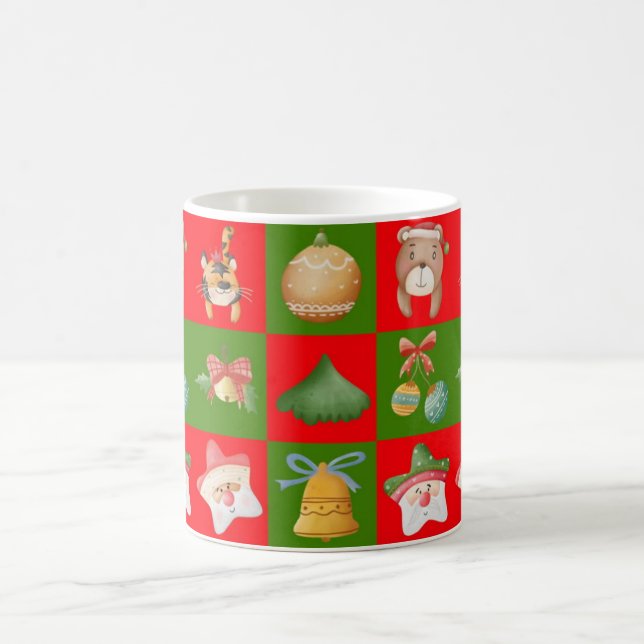 Celebrating Christmas pattern Coffee Mug (Center)