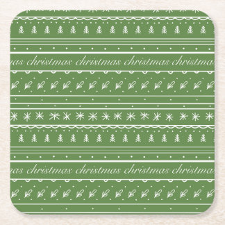 Celebrating Christmas Square Paper Coaster