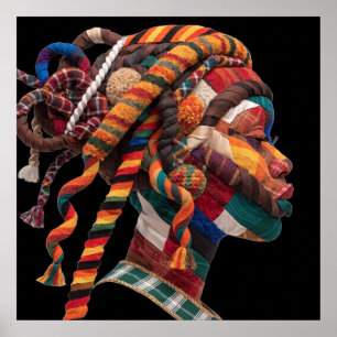 Celebrating Colorful Black Women Poster