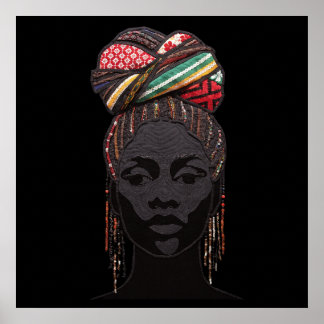 Celebrating Colorful Black Women Poster