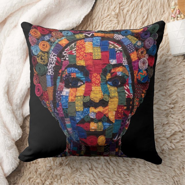 Celebrating Colorful Black Women Throw Pillow (Blanket)