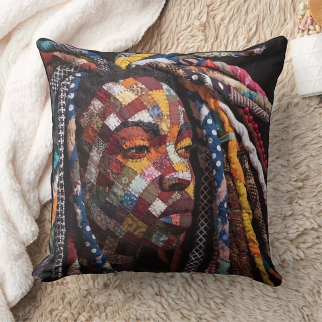 Celebrating Colourful Black Women Throw Pillow (Blanket)