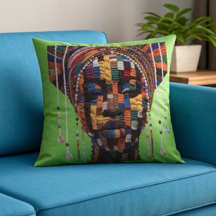 Celebrating Colourful Black Women Throw Pillow