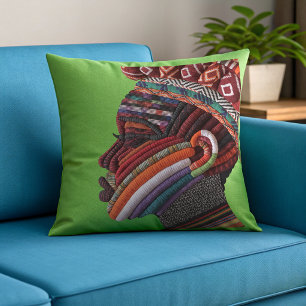 Celebrating Colourful Black Women Throw Pillow