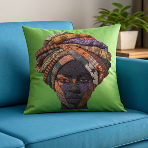 Celebrating Colourful Black Women Throw Pillow