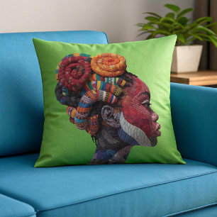 Celebrating Colourful Black Women Throw Pillow