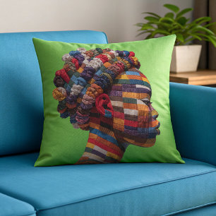 Celebrating Colourful Black Women Throw Pillow