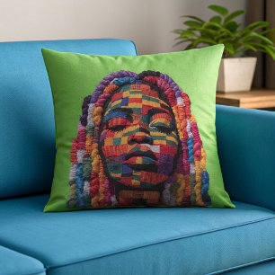 Celebrating Colourful Black Women Throw Pillow