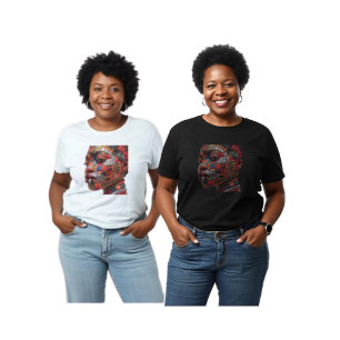Celebrating Colourful Black Women's Quilted T-Shir T-Shirt