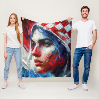 Celebrating Croatia Journey Through Art, sport Fleece Blanket