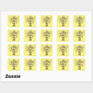 Celebrating Flags Hispanic Heritage Month Square Sticker