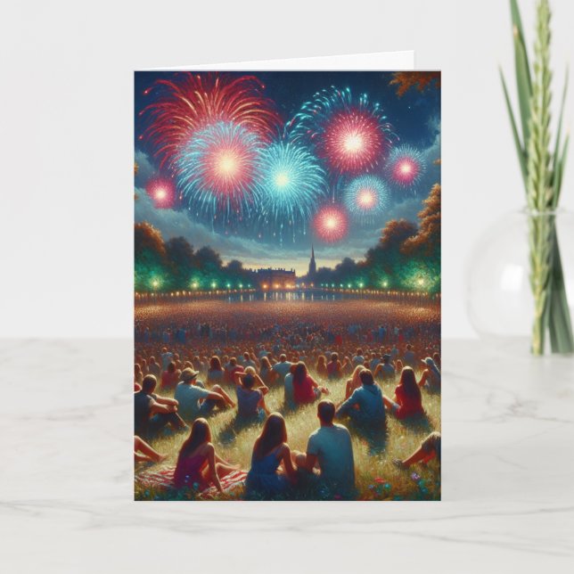 Celebrating Fourth of July with a Bang! Card (Front)