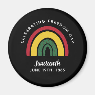 Celebrating Freedom Day Juneteenth 1865 Rainbow Magnet
