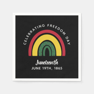 Celebrating Freedom Day Juneteenth 1865 Rainbow Napkin