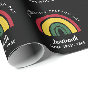 Celebrating Freedom Day Juneteenth 1865 Rainbow Wrapping Paper