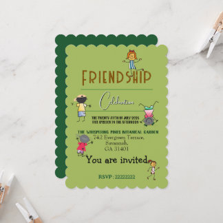 Celebrating friendship invitation