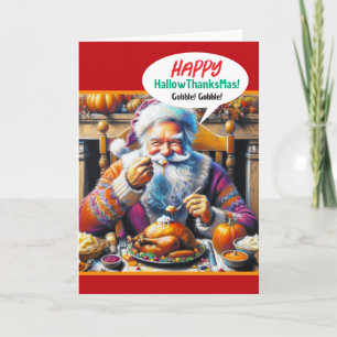 Celebrating Halloween, Thanksgiving and Christmas Card