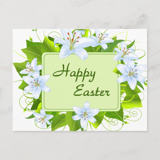 celebrating Happy Easter Holiday Postcard (Front)