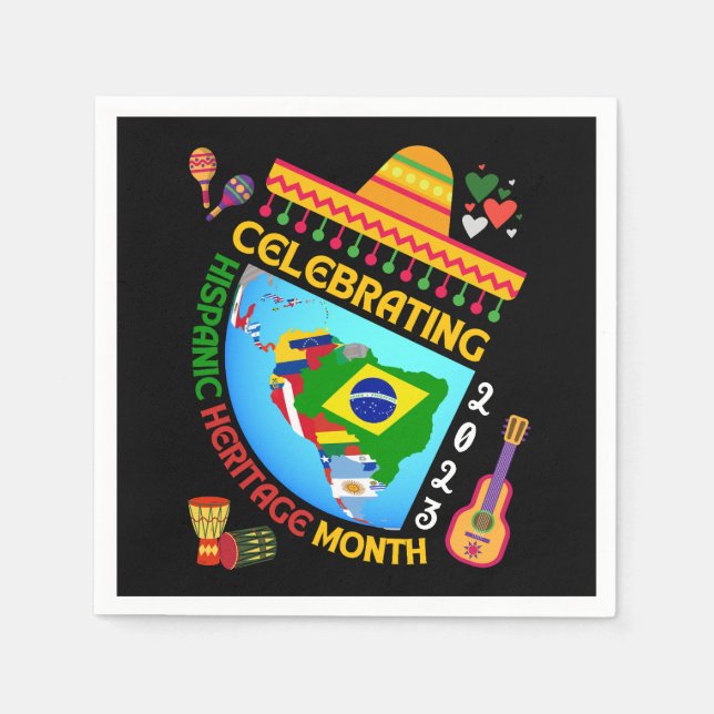 Celebrating HISPANIC HERITAGE MONTH Napkin (Front)