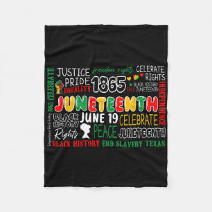 Celebrating Juneteenth African Freedom 1865 Men Wo Fleece Blanket
