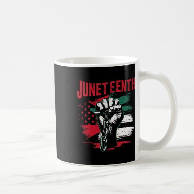Celebrating Juneteenth Black Freedom African Ameri Coffee Mug (Right)