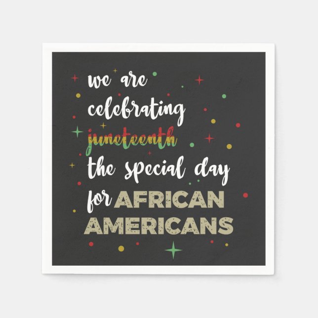 Celebrating Juneteenth Napkin (Front)