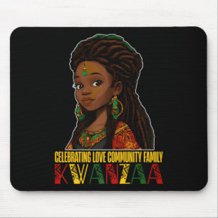 Celebrating Kwanzaa Kinara Principles Candles Afri Mouse Pad