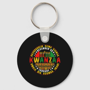 Celebrating Kwanzaa Kinara Principles Candles Pan Key Ring