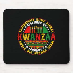 Celebrating Kwanzaa Kinara Principles Candles Pan Mouse Pad