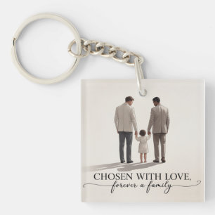 Celebrating LGBTQ two men becoming parents Key Ring