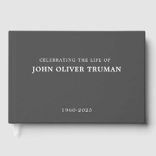 Celebrating Life of Personalized Memorial Funeral Guest Book