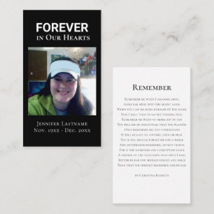 Celebrating Life One Photo Remembrance Business Card