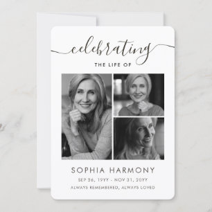 Celebrating Life Script Memorial Photo Program