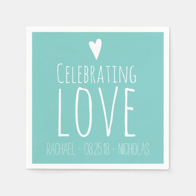 Celebrating Love | Wedding Napkin (Front)