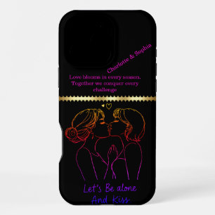 Celebrating love with playful women lingerie on a iPhone 16 pro max case