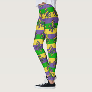 Celebrating Mardi Gras Carnival Leggings
